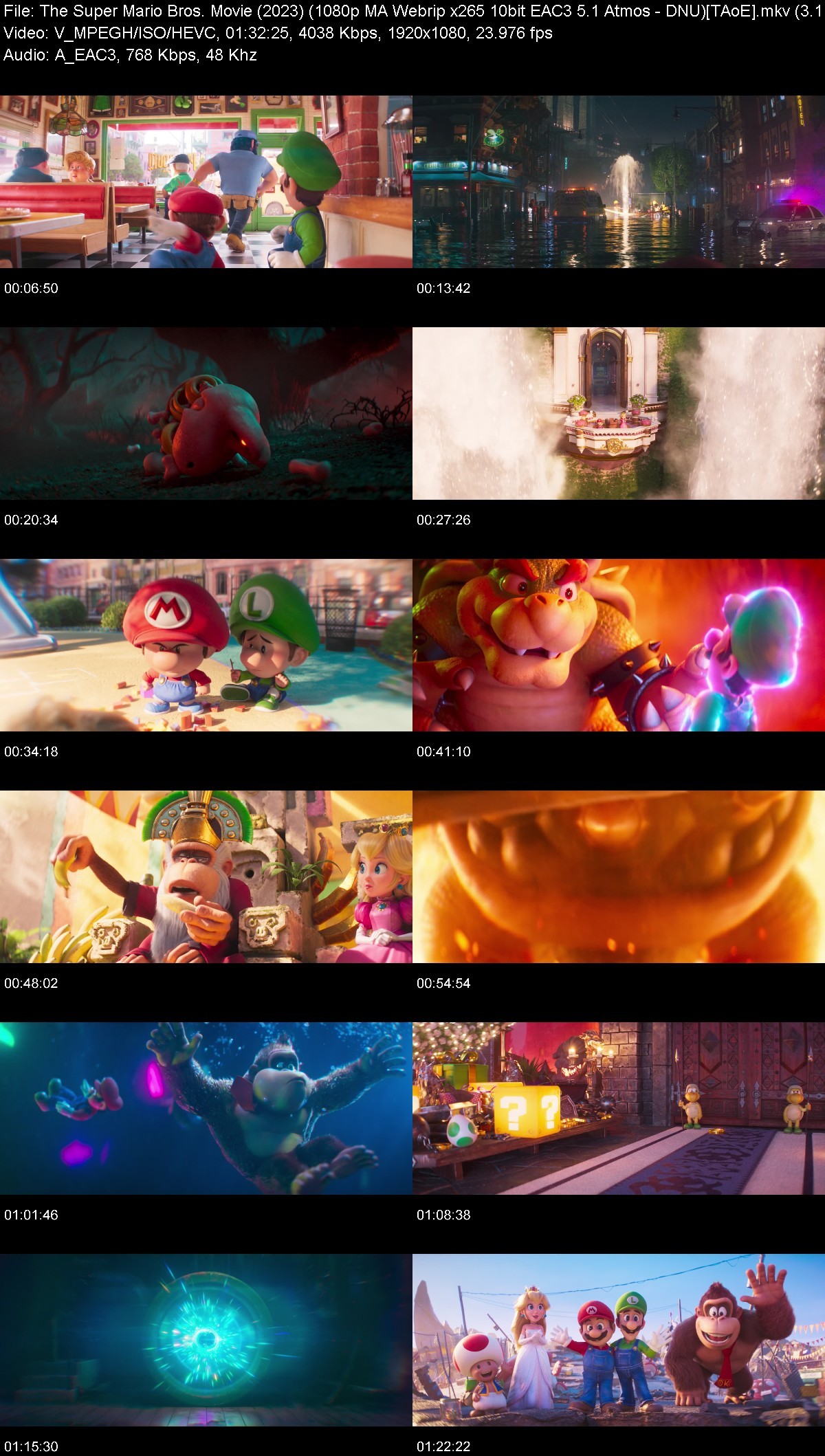 The Super Mario Bros Movie (2023) 1080p MA Webrip x265 10bit EAC3 5.1 Atmos-DNU