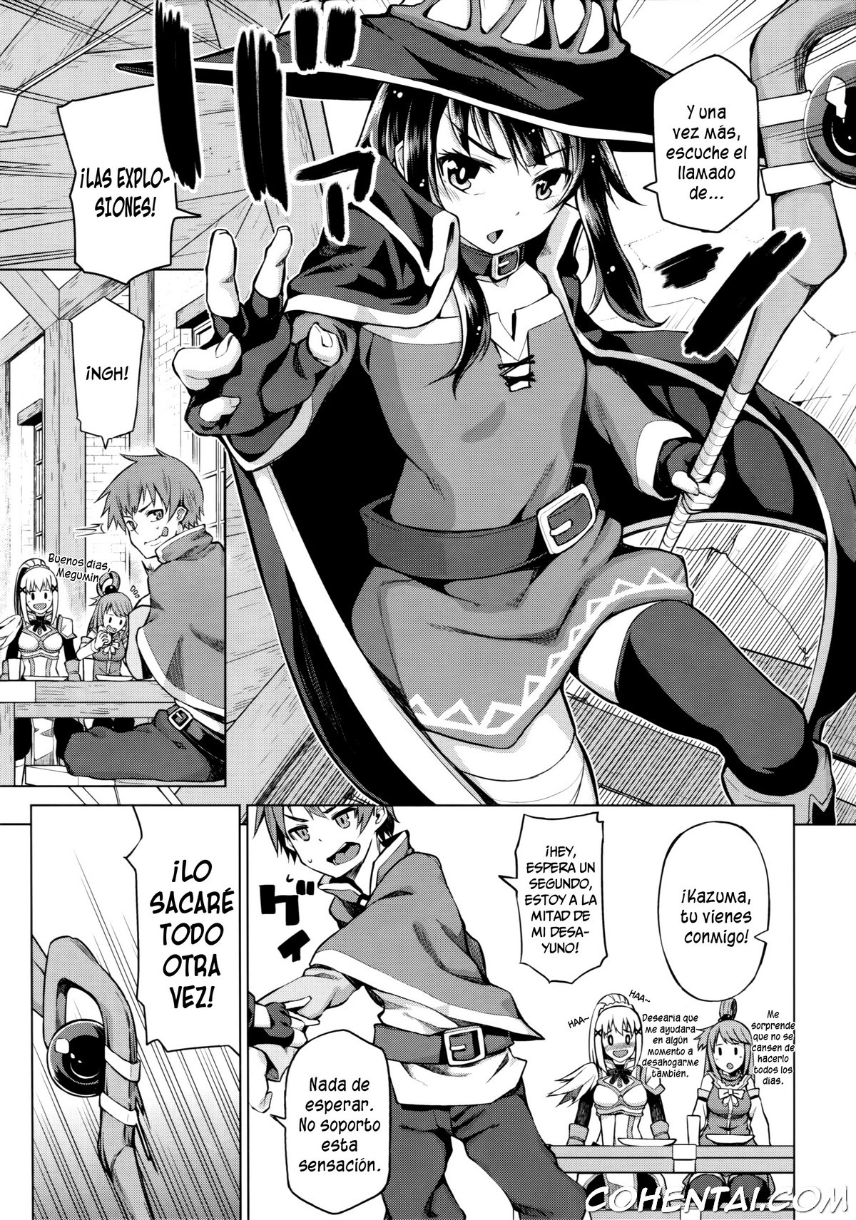 Kono Bakuretsu Musume ni Motto Ecstasy o!! (Kono Subarashii Sekai ni Syukufuku o!) xxx comics manga porno doujin hentai español sexo 