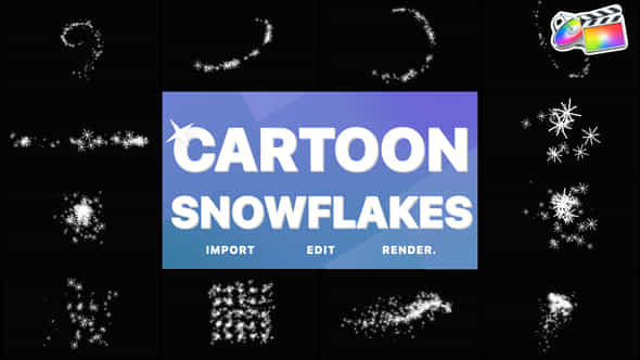 Cartoon Snowflakes And - VideoHive 36214248