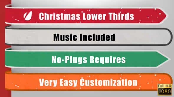 Christmas Lower Thirds - VideoHive 3488682