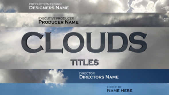 Clouds Titles Sequence - VideoHive 9561419