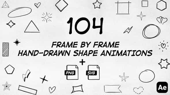 104 Frame By Frame Animated Shapes Pack - VideoHive 50034158