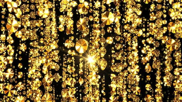 Golden Particles Flow - VideoHive 15743628