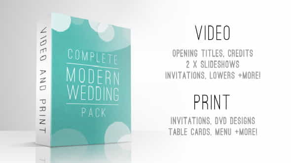 Complete Modern Wedding Pack - VideoHive 6928975