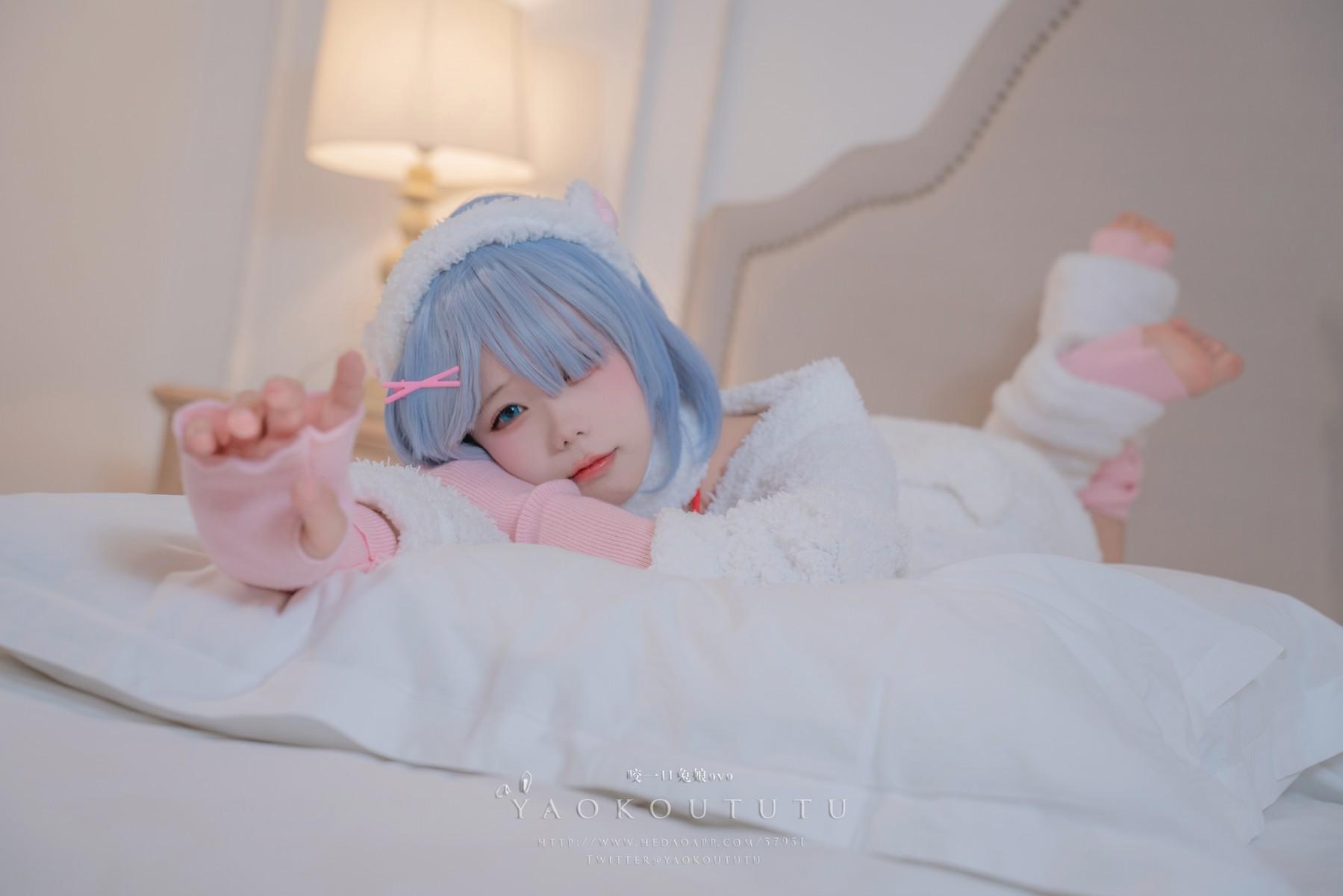 Cosplay 黏黏团子兔 T3特典 蕾姆咩咩(19)