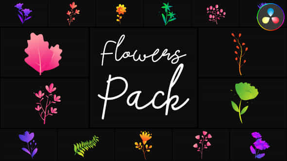 Flowers Pack For Davinci Resolve - VideoHive 50743702