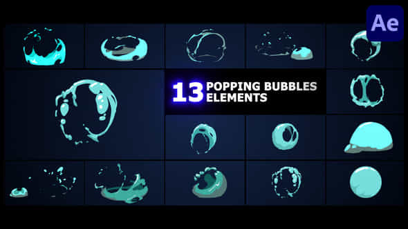 Popping Bubbles Elements After Effects - VideoHive 52876241