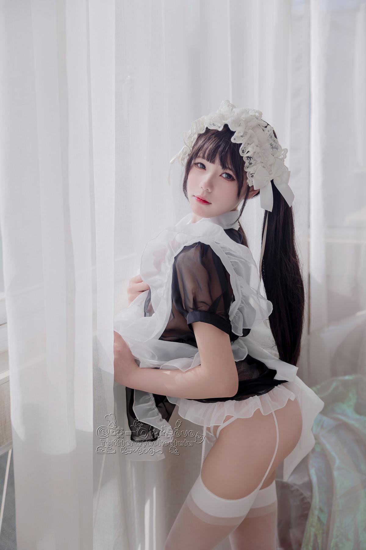 Cosplay 黏黏团子兔 黑白女仆(8)