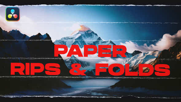 Paper Rips Folds Transitions Davinci Resolve - VideoHive 48729075
