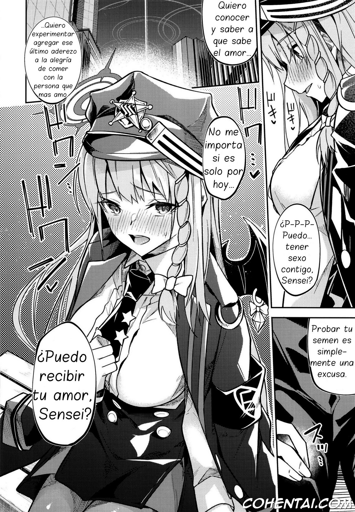 Kurodate o Shiro ni Someru Seishoku Kenkyuu o (Blue Archive) xxx comics manga porno doujin hentai español sexo 