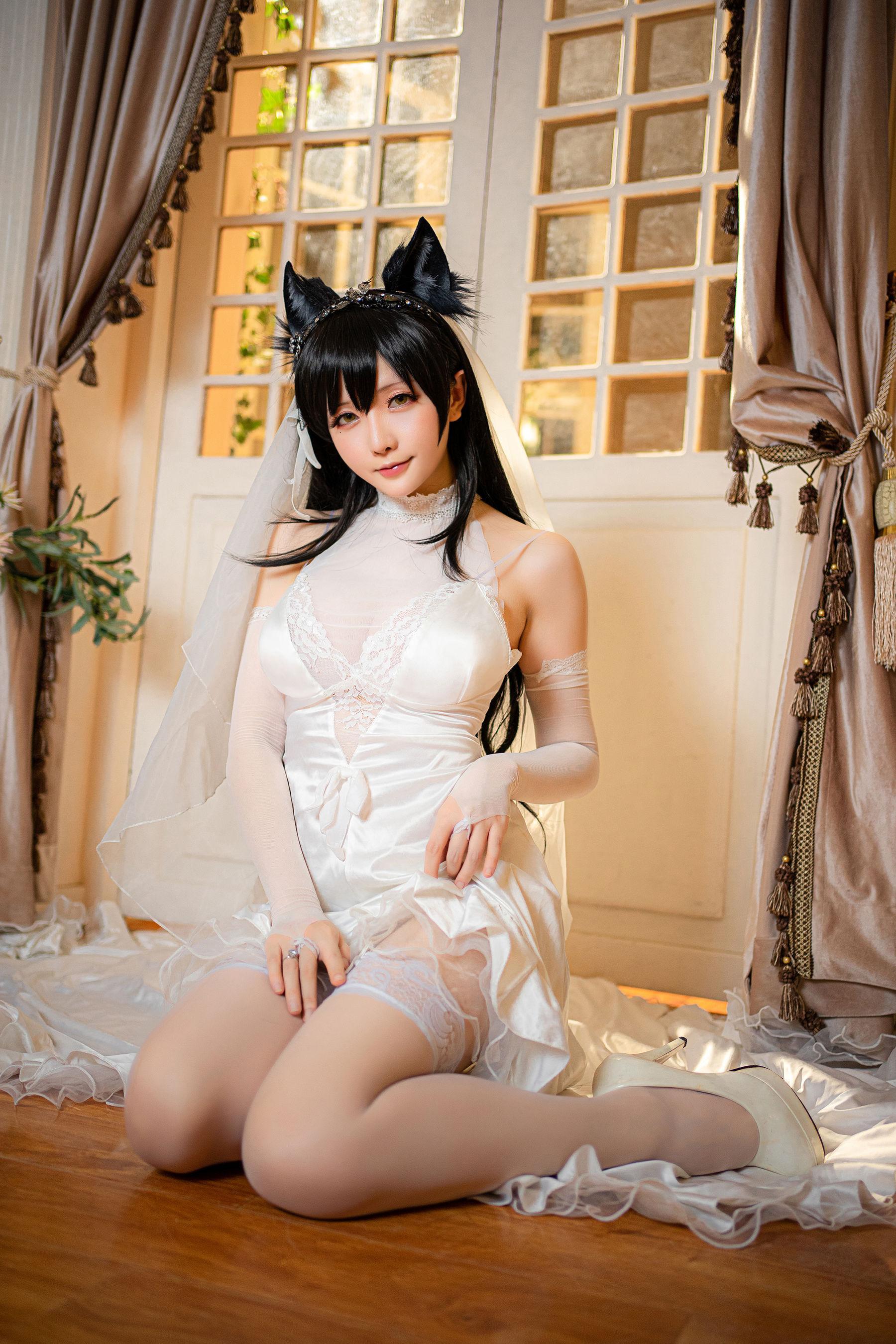 [Cosplay] 星之迟迟 – 爱宕婚纱 写真套图(17)