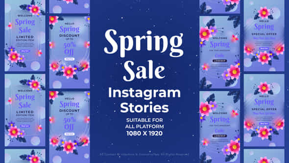 Spring Sale Instagram Stories - VideoHive 57365695