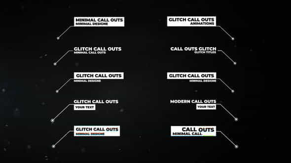 Glitch Call Outs Premiere Pro - VideoHive 50919729