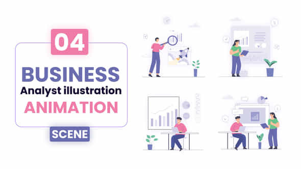 Business Analytics Illustration Scene - VideoHive 52460430