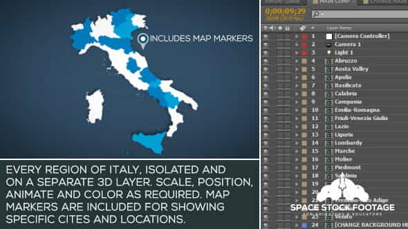 Italy Map Kit - VideoHive 15897796