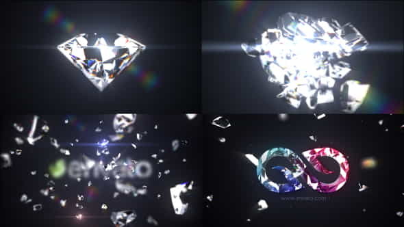 Shattered Diamond Logo Text Reveal - VideoHive 21059112