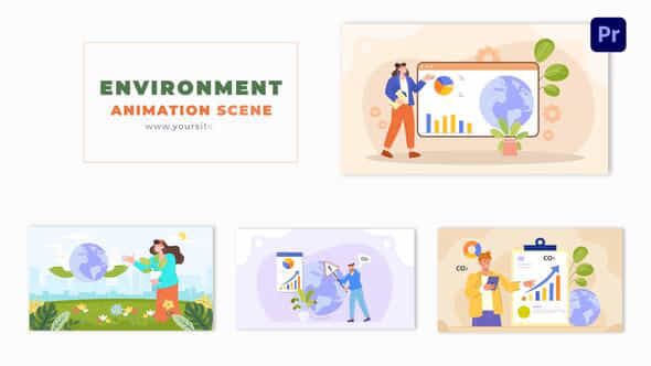 Nature Environment 2D Vector Design Character Animation Scene - VideoHive 49481789