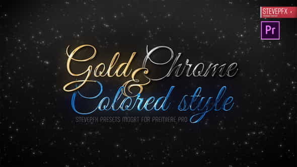 Gold Chrome Colored Steel Titles - VideoHive 24647949
