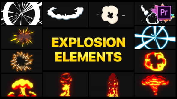 Explosion Elements | Premiere Pro - VideoHive 28491092