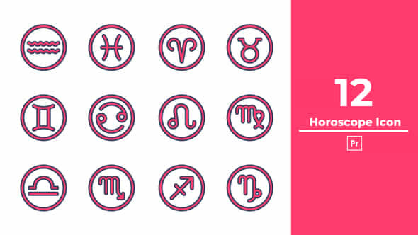 Horoscope Icon Premiere Pro - VideoHive 50436869