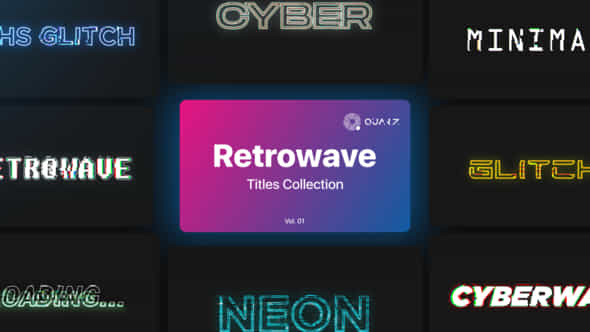 Retrowave Motion Titles - VideoHive 45405335