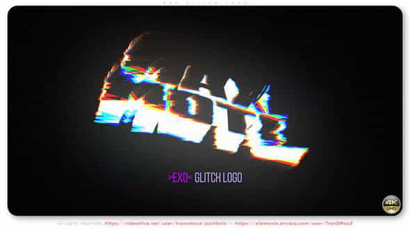 Exo Glitch Logo - VideoHive 57972441