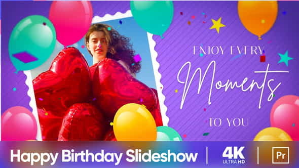 Bright Happy Birthday Slideshow (MOGRT) - VideoHive 35195248