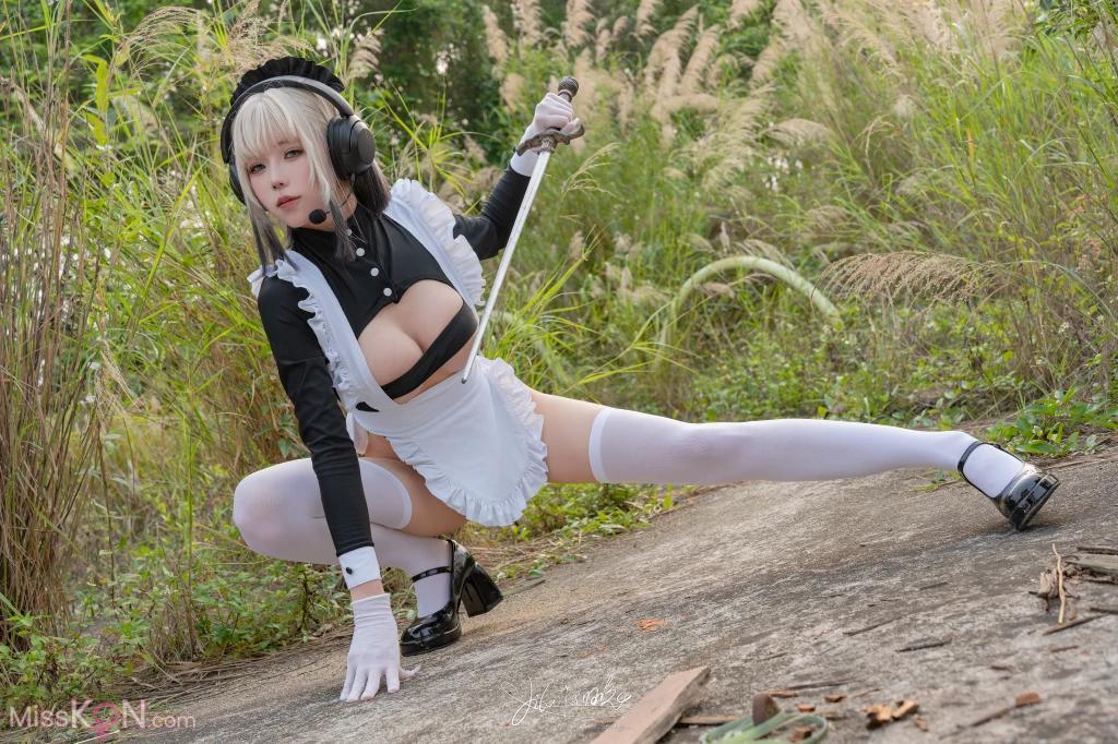 Coser@黏黏团子兔: 10月作品 战斗女仆 动感光波 (77 photos )(4)