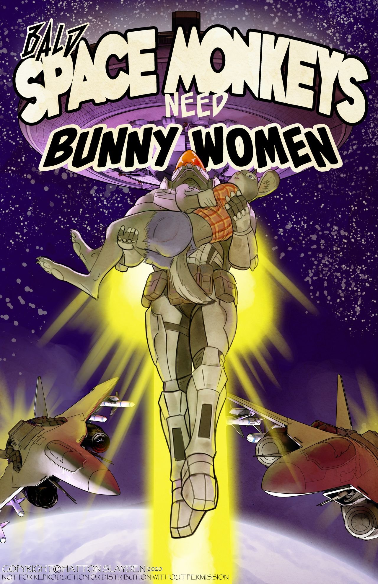 Bald Space Monkeys Need Bunny Woman - 0