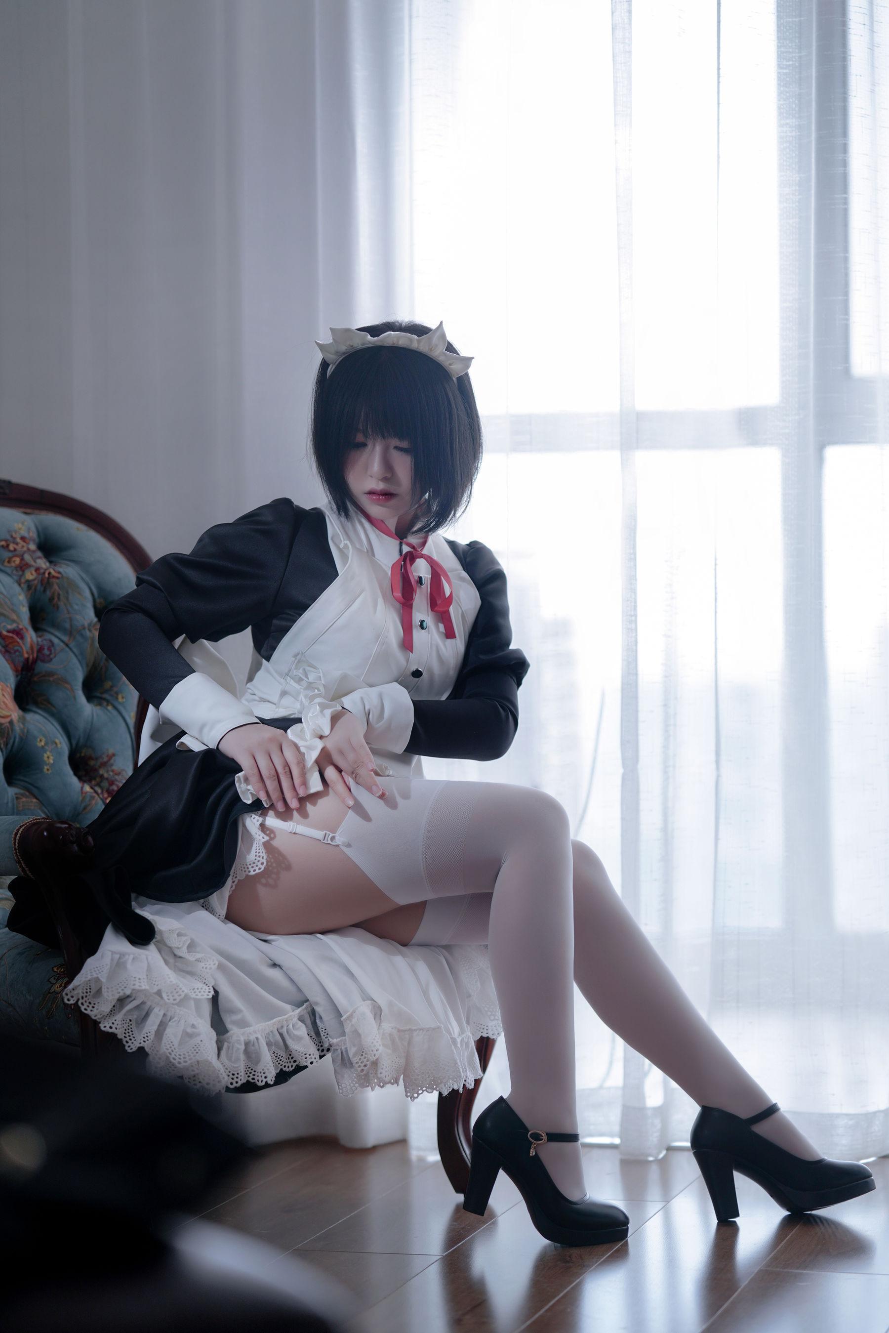 [美女Coser] 半半子 《 嫌パン メイド》 写真集(23)