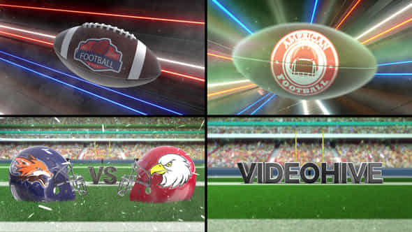 American Football Logo - VideoHive 34390773