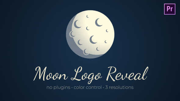 Moon Logo Reveal - VideoHive 38543683