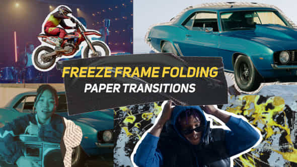 Freeze Frame Folding Paper Transitions - VideoHive 55729583