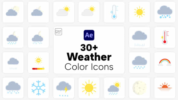 Weather Icons For - VideoHive 40416965