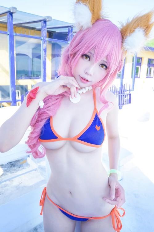 Cosplay ElyEE子 玉藻前泳装