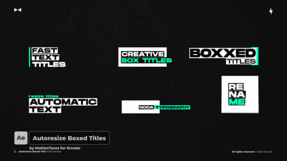 Autoresize Boxed Titles Ae - VideoHive 50560503