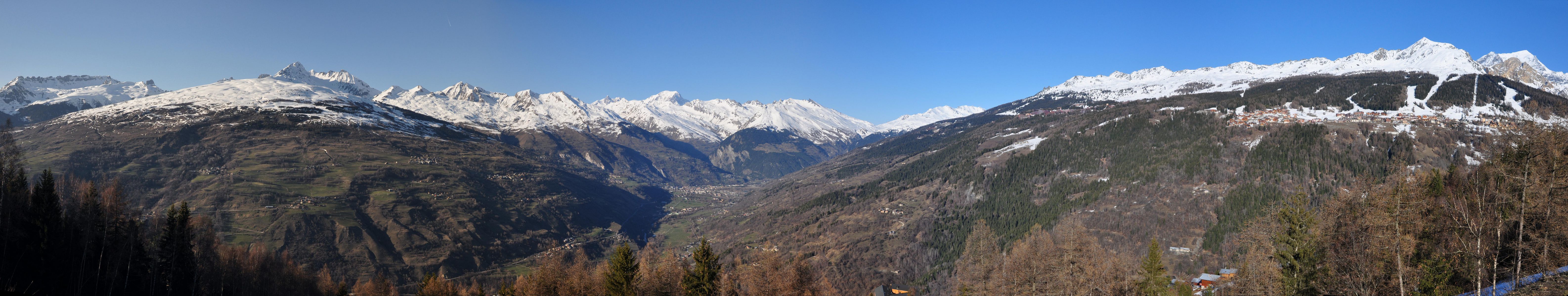 Mont Blanc, Valley of the Isere river and Les Arcs - France.jpg