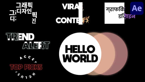 Typography Titles After Effects - VideoHive 58257058
