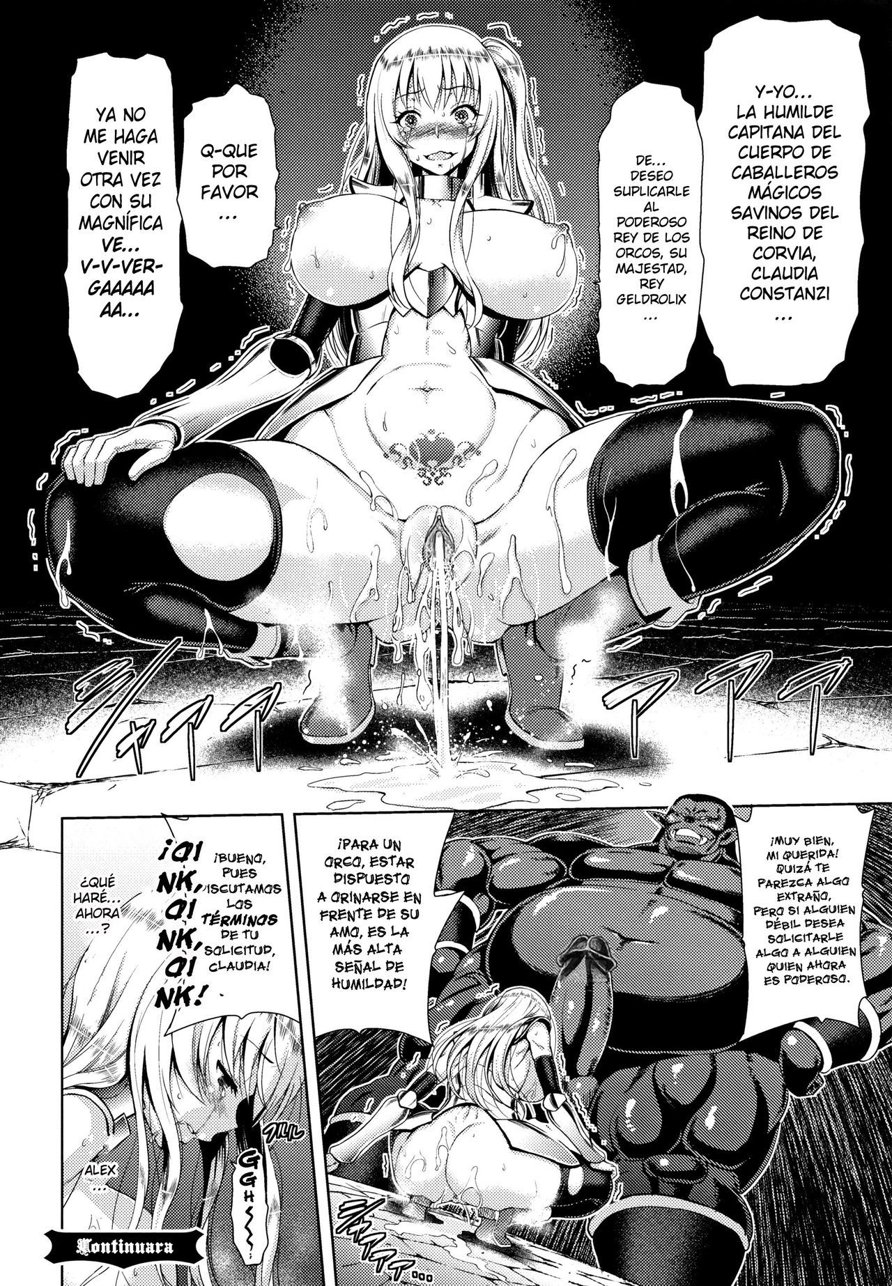 [Yamada Gogogo] Erona -Orc no Inmon ni Okasareta Onna Kishi no Matsuro-  Erona -La Caída de una Hermosa Guerrera Maldecida con la Lasciva Marca de un Orco + Epílogo [Spanish] {meiwow + k