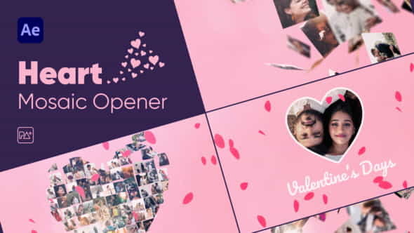 Heart Mosaic Opener - VideoHive 39624007