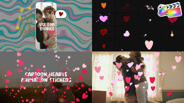 Cartoon Hearts Animation - VideoHive 43335220