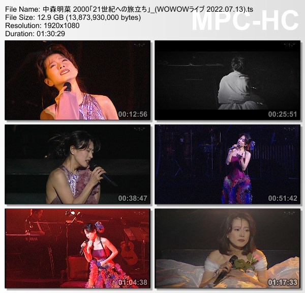 [TV-Variety] 中森明菜 2000 「21世紀への旅立ち」 (WOWOWライブ 2022.07.13)