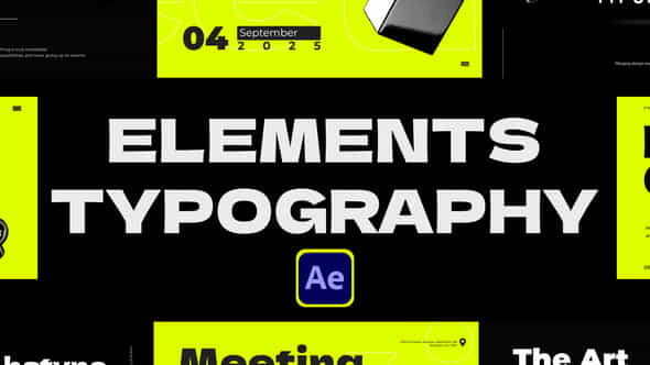 Elements Typography For After Effects - VideoHive 56749454