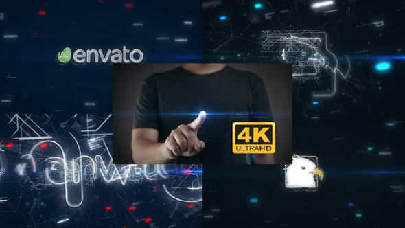 Touch Screen Logo Reveal 4K - VideoHive 25706559