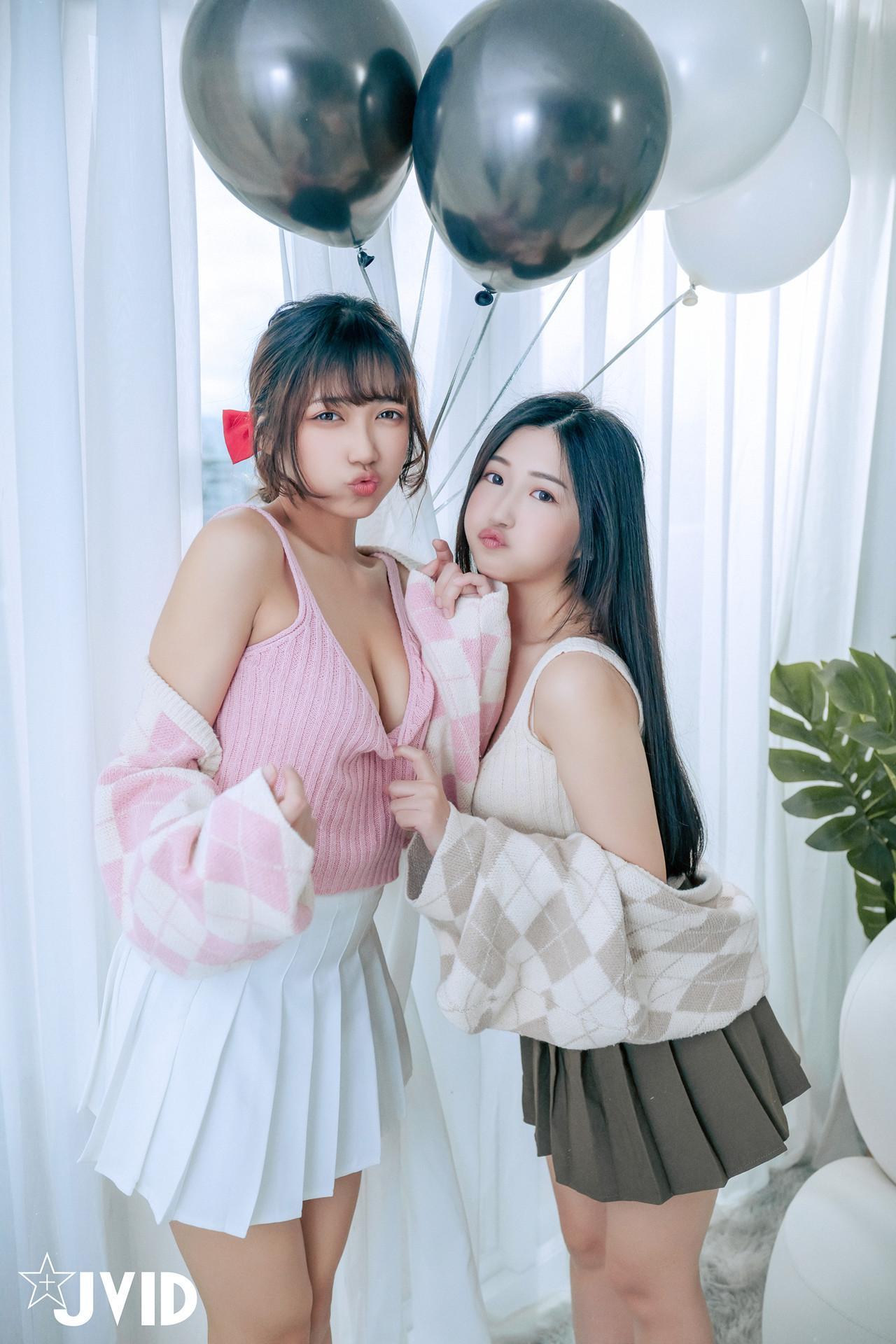 JVID 井野奈 & 肉包 – 色慾融合の閨蜜慶生派對 Set.02(8)