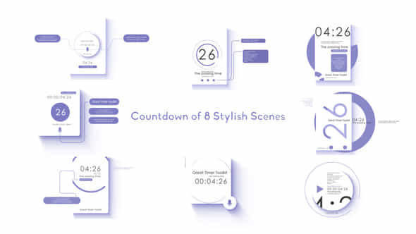 Stlye Countdown Timers - VideoHive 44699633