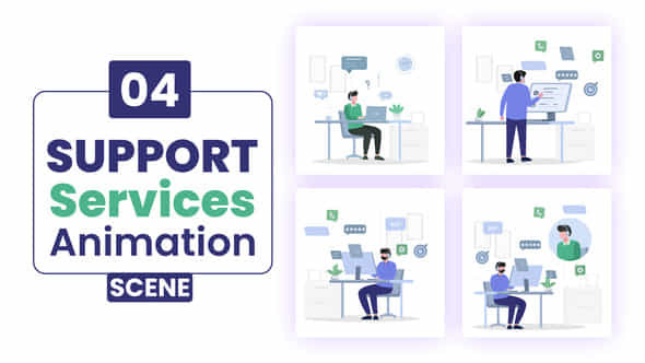 Support Services Animation Scene After Effect - VideoHive 51506583