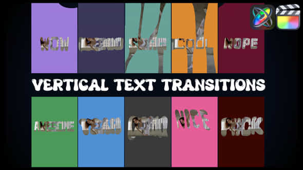 Vertical Text Transitions - VideoHive 48614767