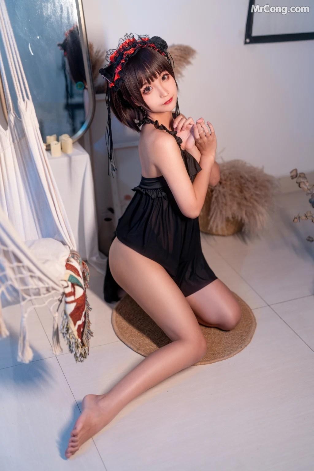 Coser@蠢沫沫 (chunmomo) Vol.053: 黑睡裙 (40 photos)(34)