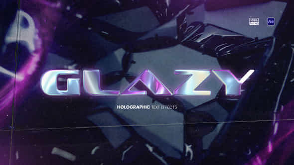 Colorful Holographic Text - VideoHive 58478949
